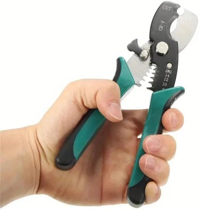 1Pc 8 Inch Wire Stripper Cable Cutting Scissor Stripping Pliers Cutter 1.6-4.0mm Hand Tools Ferramentas Herramientas HT2177