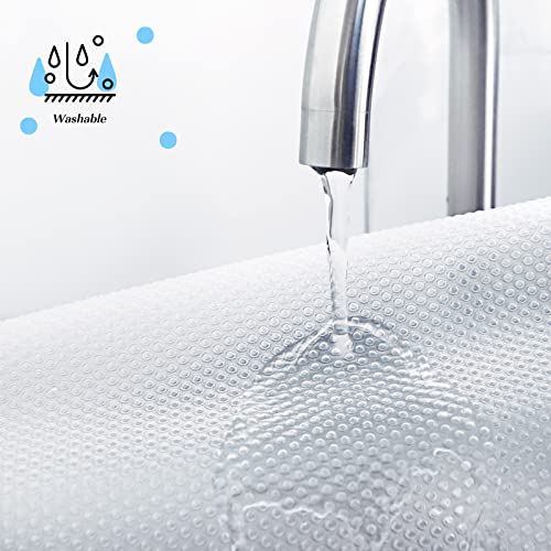 Bakhuk 9Pcs Refrigerator Mats Refrigerator Liners Refrigerator Pads, Refrigerator Liners For Shelves Washable Fridge Liners, Drawer Table Placemats For Kitchen, Clear, 11X17.7 Inches #TOP2