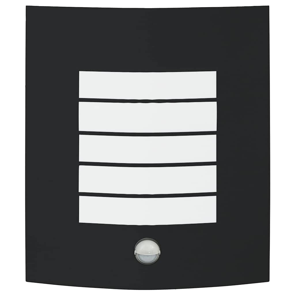 Zewnętrzna lampa ścienna 2 szt. czarna 23,5 x 9 x 26 cm stal szlachetna E27