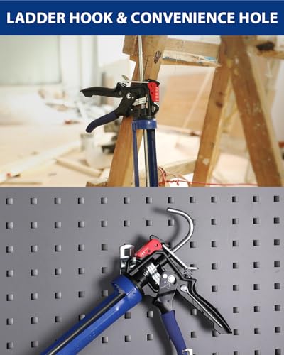 Image of WORKPRO Caulking Gun, Hand Caulk Gun with Adjustable 9:1&18:1 Thrust Ratio