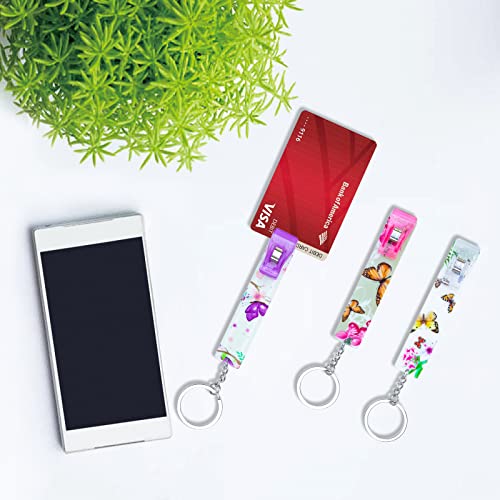 Image of 3PCS Butterfly Card Grabber for Long Nails 2026, Cute Credit Card Puller Bank ATM Keychain Women with Plastic Clip