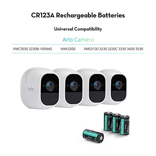 image for CR123A Rechargeable Batteries RAVPower [8 Pack 3.7V 700mAh ] Protected