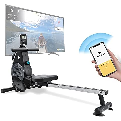 Bluefin Fitness Blade FIT Rowing Machine | Kinomap Compatible | Home Gym Rowing Machines | Foldable For Storage | LCD Digital Console | Smartphone App | Foldable Home Gym Rowing Machine Cover