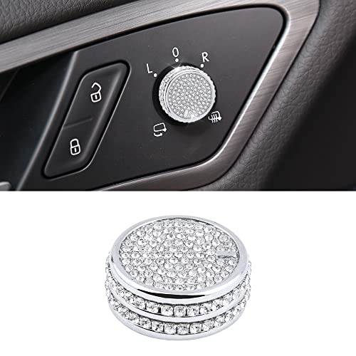 BLINGOOSE Autocollant pour rétroviseur de voiture à paillettes VW - En alliage de zinc - Strass - Pour VW - Pour rétroviseur de voiture - Pour homme et femme Cover