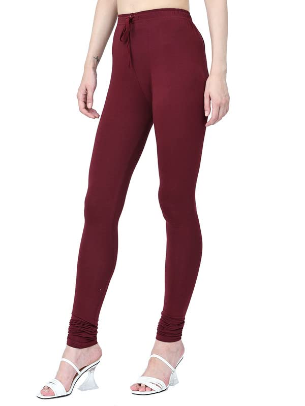 Image of Robinbosky Cotton Churidhar Leggings for Women - Stylish, Stretchable & Flattering Fit for All-Day Comfort