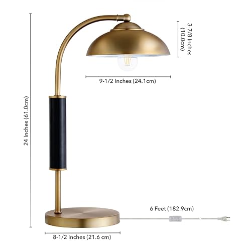 Henn&Hart Denton Two-Tone Metal Desk Lamp #TOP29