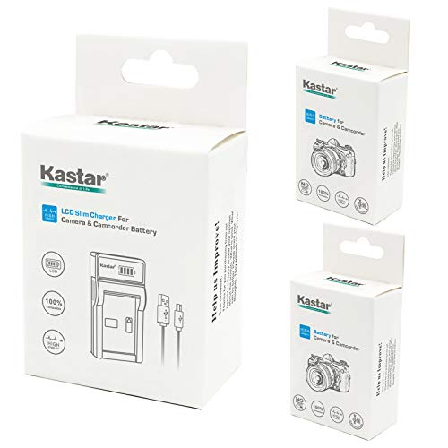 image for Kastar Battery (X2) & LCD Slim USB Charger for Sony NP-BN1 NPBN1 BC-CS