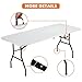 HKLGorg 6 Ft Heavy Duty Working Indoor Outdoor Plastic Folding Utility Party Dining Table Easy to Assemble with Lock Function White, 70.9 x 29.1 x 29.1 inches (White, 6 FT)