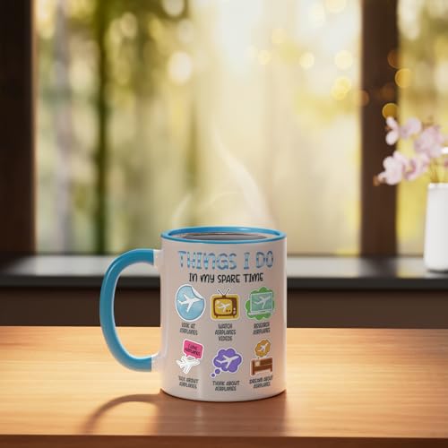 Taza Cerámica Azul y Blanca 11 Onzas miniatura 3