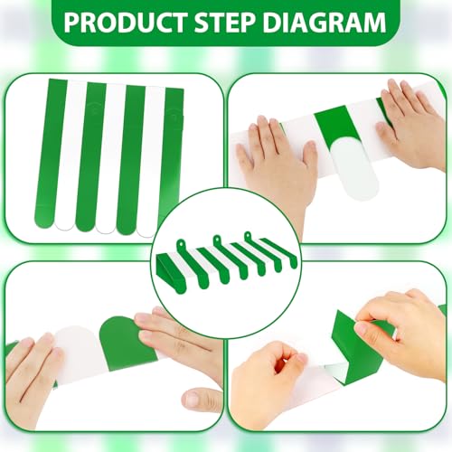 Image of 2 Piece Circus Awning Decoration 3D Carnival Tent Awning Wall Decorations for Circus Theme Party, Carnival Stand, Party Favors Supplies (Green and White)