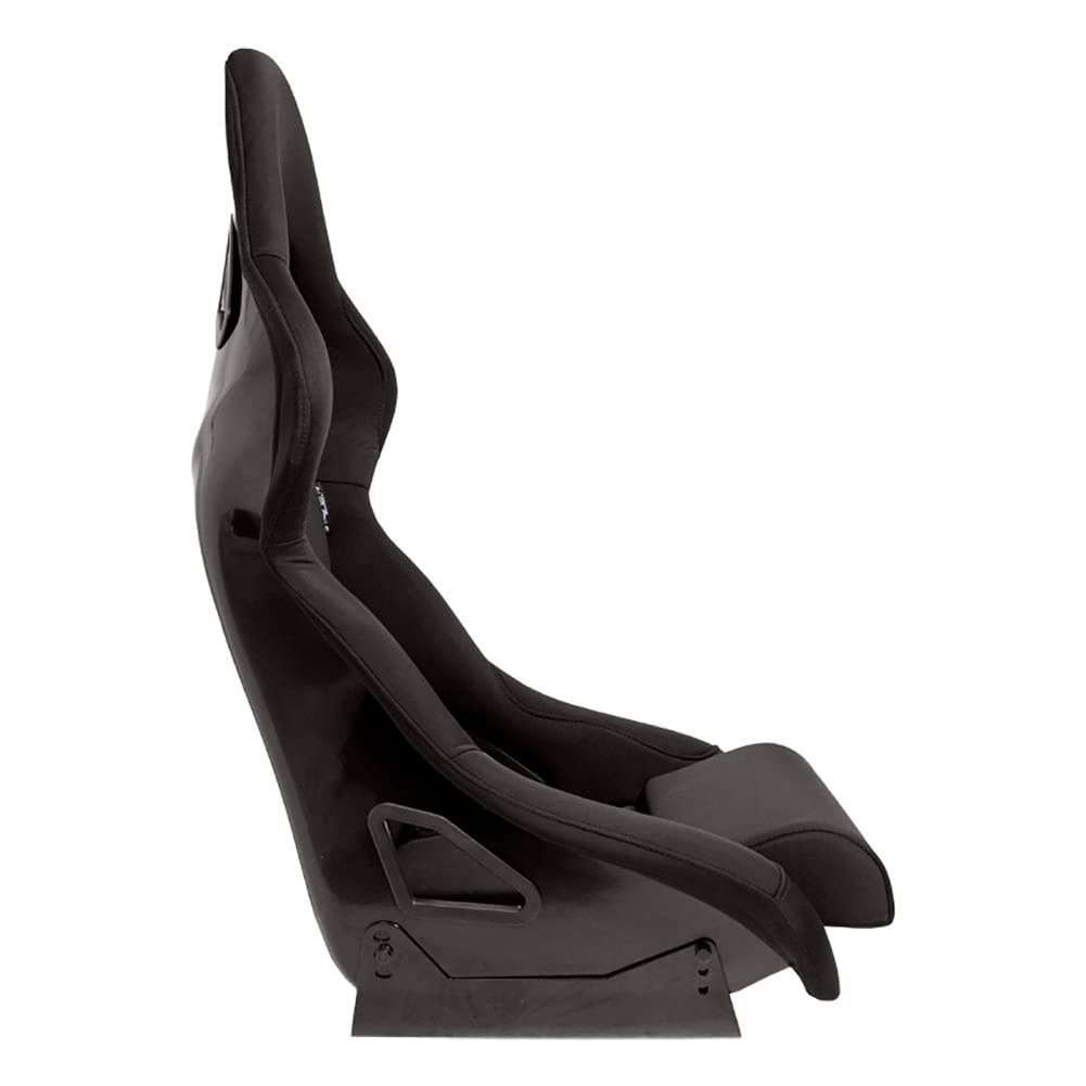 AUTO-STYLE Siège baquet 'BS8' - Noir - Dossier fixe en polyester - incl. glissières
