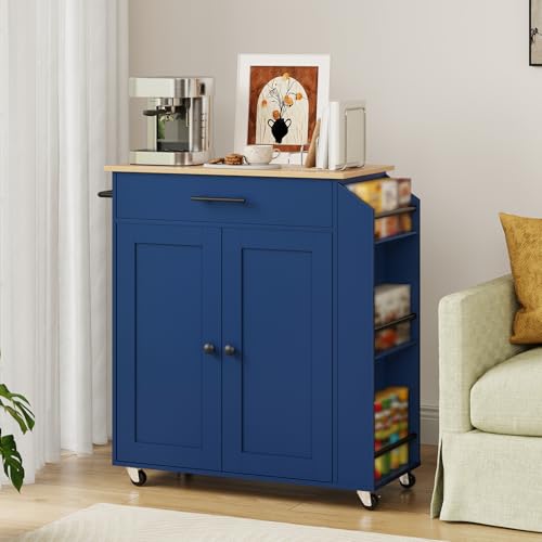 image for HOOBRO Kitchen Island with Power Outlet, Kitchen Storage Island with S
