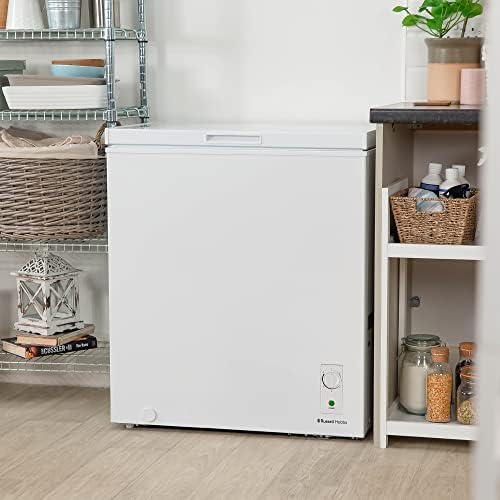 Russell Hobbs RH142CF2002 142L Freestanding White Chest Freezer with 5 Year Warranty, Adjustable Thermostat, 4 Star Freezer Rating & Suitable for Outbuildings & Garages