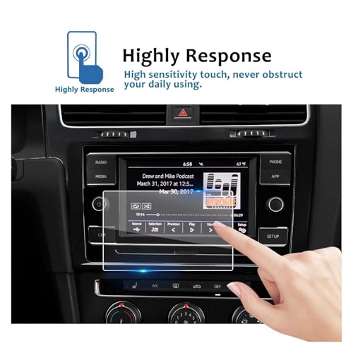 Protection d'écran haute qualité pour console de navigation VW Golf 7 tactile 8 pouces