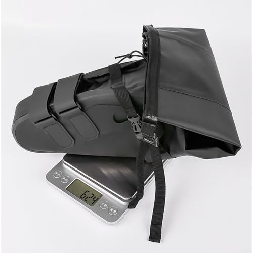 Sac de selle de vélo 10L imperméable extensible noir pour cyclisme voyage - 6