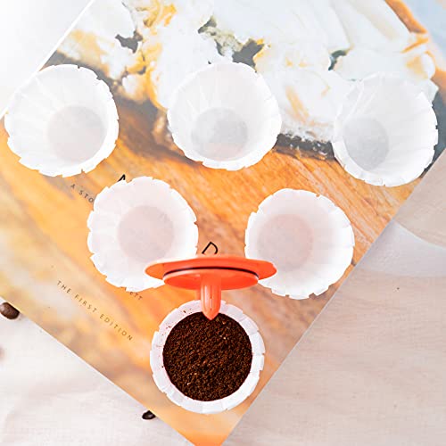 Brbhom Disposable Filters Paper K Carafe Filter Cups K Carafe Pods Compatible Paper-(100 Filters) (White) (White/Large) #TOP7