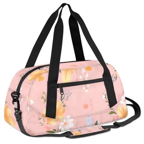 Plants Flowers Kids Duffle Bag Boys Girls Small Sport Dance Gym Bag for Overnight Travel Weekender Carry On3
