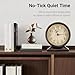 Auafanzy 7-Inch Retro Mantel Desk Clocks，Silent Vintage Table Clock with All Metal Frame，Easy to Read Larege Retro Mantel Clocks for Living Room，Fireplace and Shelf Decoration.