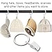 LLPJS 40 Pack Curtain Rings with Clips, Curtain Clip Rings Hooks, Bow Hanger Clips for Hanging Drapery Drapes Bows, Ring 1.26 inch Interior Diameter, Fits up to 1