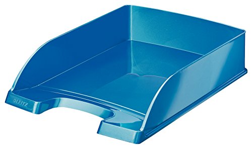 Leitz A4 Letter Tray, Metallic Blue, Wow Range, 52263036