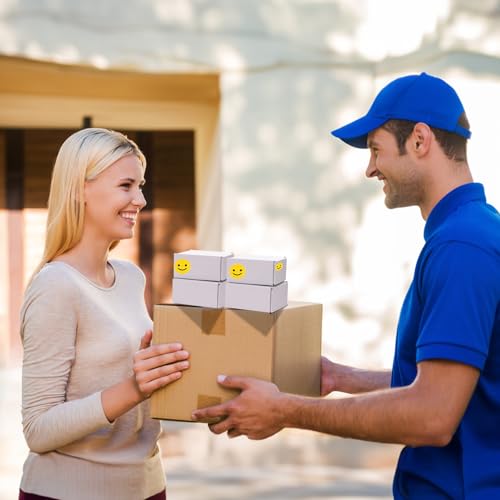 Image of RLAVBL 4x4x2 Shipping Boxes Set of 100, White Corrugated Cardboard Box for Packing, Mailing, Business