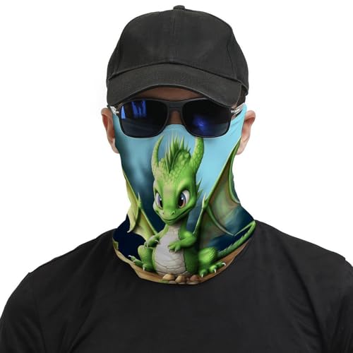 Neck Gaiter Face Mask Multifunctional Flower Red Dahlia Print Uv Mask Face Cover for Sun Protective3