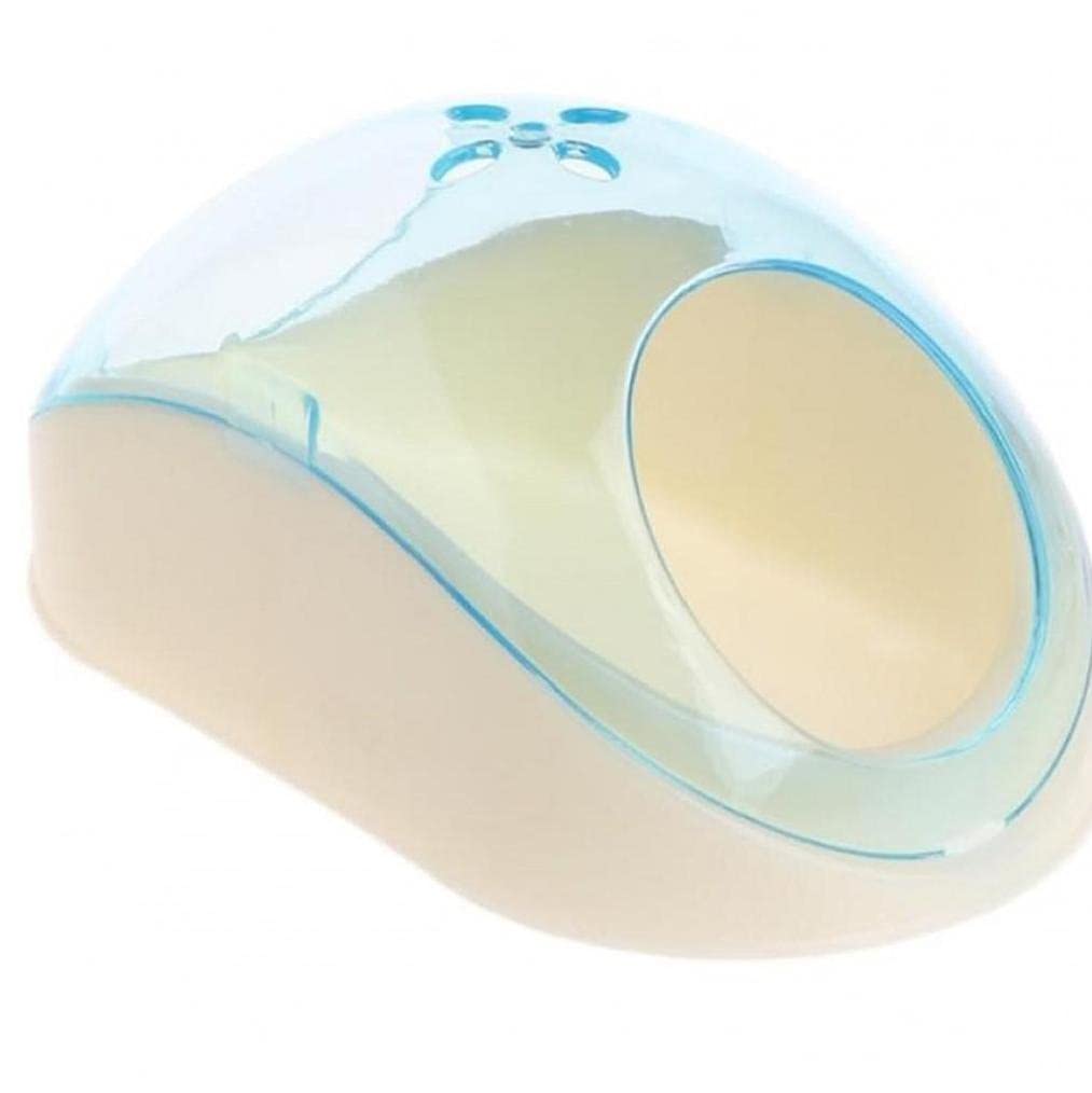Onsinic Blue Hamster House, Small Animal Plastic Hamster Bathroom Bath Sand Room Sauna Toilet Bathtub For Mouse, Syrian Hamster, Chinchilla, Rat, Gerbil, Dwarf Hamster,