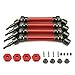 RCAWD 4X Slider Front/Rear Drive Shaft Set for 1/10 Arrma 3s Blx New Big Rock Monster Truck(Red)