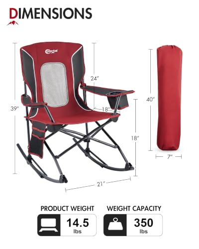 Silla Mecedora Plegable para Camping Portal, Capacidad 350 libras, Portátil miniatura 2
