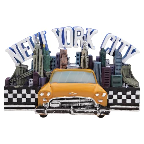 Imán decorativo skyline Nueva York resin 3 x 2 pulg miniatura 1
