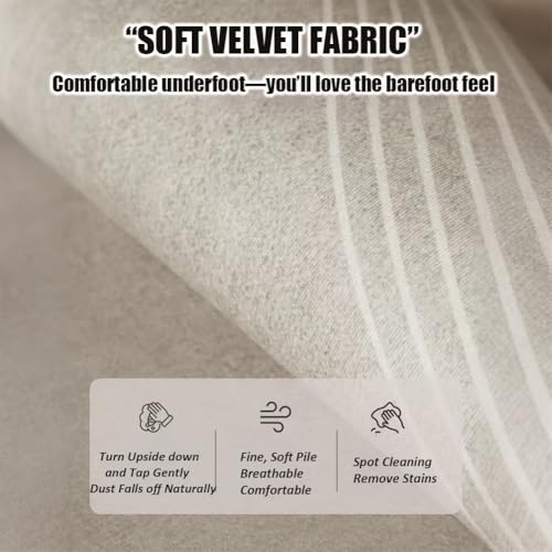 Tapis vert olive antidérapant et imperméable lavable pour salle à manger