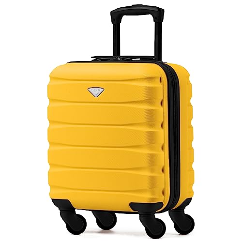 Flight Knight EasyJet Cabin Bag 45x36x20, Underseat, Lightweight Small Durable 4 Wheel Cabin Suitcase, Maximum Carry-On Size, ABS Hard Shell, 10kg Hand Luggage Bag- 45 x 36 x 20 cm Travel Bag