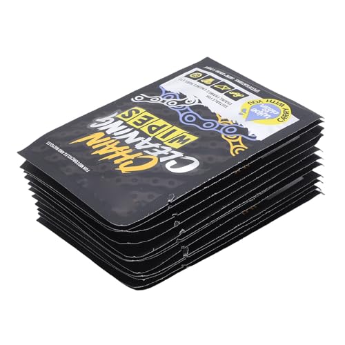 POENVFPO Salviette per la Pulizia delle Catene della Bicicletta, Asciugamani Sgrassanti Confezionati Singolarmente 30x18 Cm per Motori di Catene di Biciclette, 12 Pezzi