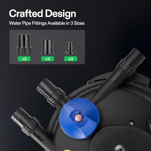 Bio-Pressure-Pond-Filter-with-13W-UV-C-Light-1840-GPH-Suitable-for-Koi-Ponds-up-to-1000-Gallons-or-Landscape-Pools-up-to-2100-Gallons Bio Pressure Pond Filter with 13W UV C Light 1840 GPH Suitable for Koi Ponds up to 1000 Gallons or Landscape Pools up to 2100 Gallons