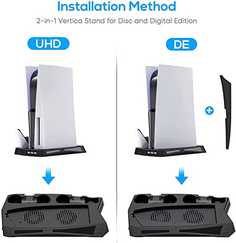 Base de ventilador de resfriamento multifuncional adequada para console de jogos PS5, TwiHill, acess