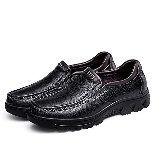 Men's Business Oxford Casual Classic Simple and Flexible Outsole Fleece Inside Slip on Big Size Formal Shoes4