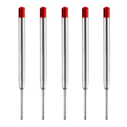 Recharges d'encre bleue métallique DunBong lot de 5 pointe moyenne robuste