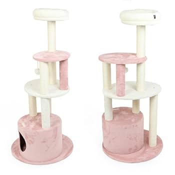Amazon | ペットパラダイス 猫 用品 キャットタワー ピンク