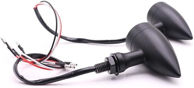 バイクのインジケーターライト ユニバーサルオートバイ用黒赤グリッドターンシグナルインジケーターライト