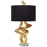 Kathy Ireland Tribal Impressions Gold Leaf Table Lamp