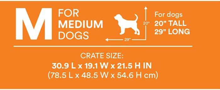 EveryYay by Petco 1-Door Dog Crate Medium 30" L X 19.1" W X 21.5" H Black: No Handles