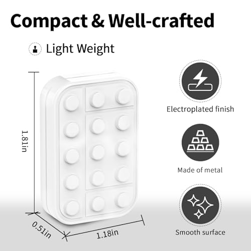 Image of Fidget Toys Adults Metal Fidget Slider Magnetic EDC Haptic Fidget Toys for Adults (Matte White)