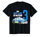 Kinder 3. Geburtstag Polizei 3 Jahre Kinder Junge T-Shirt
