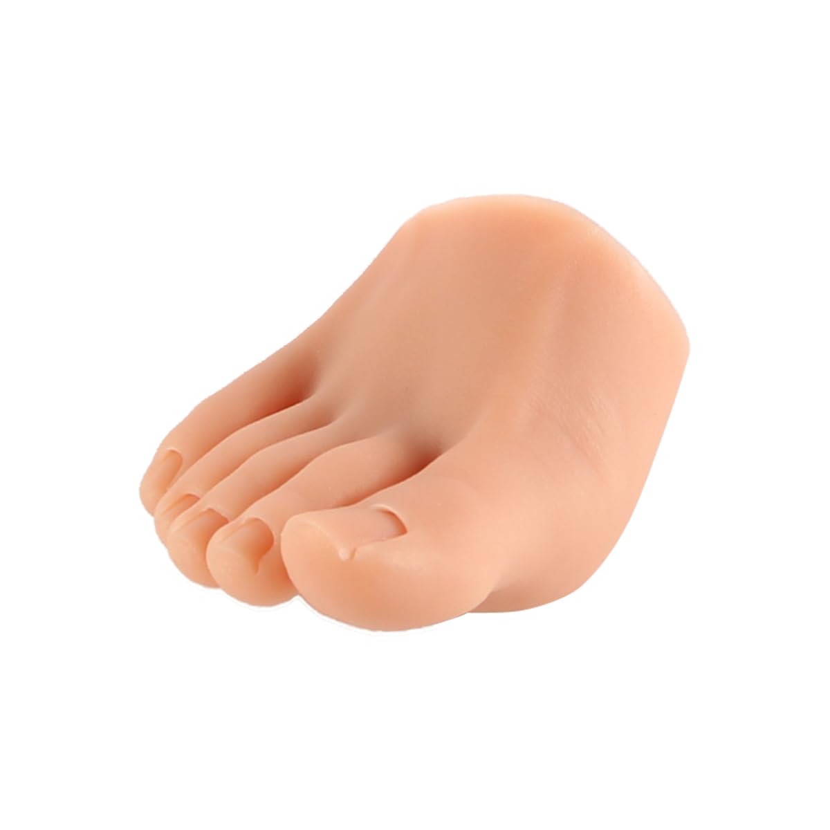 1 Paire de Pieds en Silicone pour manucure, modèle de Pied réaliste, Peau Moyenne, Naturel, pour entraînement à l'art des Ongles