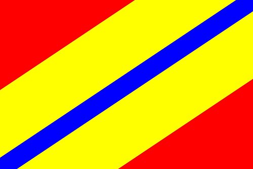 Drapeau Large Hranice okres Přerov pavillon extérieur république tchèque - 2