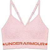 Under Armour Women's Seamless Low Impact Long Heather Bra , Beta Tint (659)/Blaze Orange , Medium