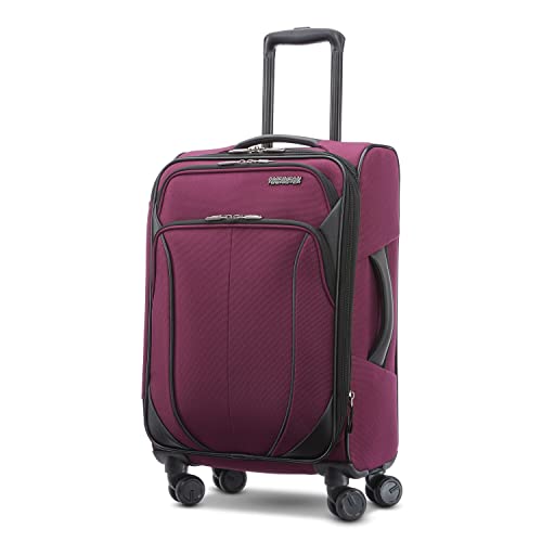 American Tourister 4 KIX 2.0 Expandable Softside Luggage with Spinner Wheels, 20 SPINNER, PURPLE ORCHID