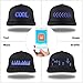 alavisxf xx LED Cap, Detachable LED Display Screen Smart Hat Adjustable Cool LED Baseball Cap for Party Christmas Halloween(Blue Light)