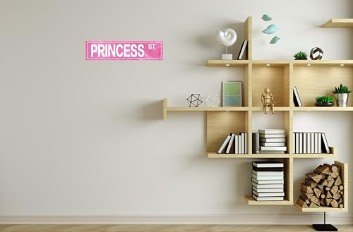 Letrero de Metal Rosa Princesa para Decoración de Pared 4x16 pulg miniatura 6