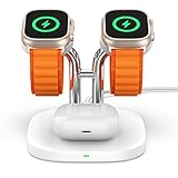 graupner ultra duo plus 80 charger BREITE KOMPATIBILITÄT - Der 3-in-1 Apple Watch ladegerät ist weitgehend kompatibel mit Apple Watch Ultra 2/Ultra/9//8/7/6/5/4/3/2/SE, AirPods Pro/Pro 2/3/2 und anderen Ohrhörern, die kabelloses Laden unterstützen. (HINWEIS: Empfehlen die Verwendung eines QC3.0- oder PD-Ladegeräts für effizientes Laden).